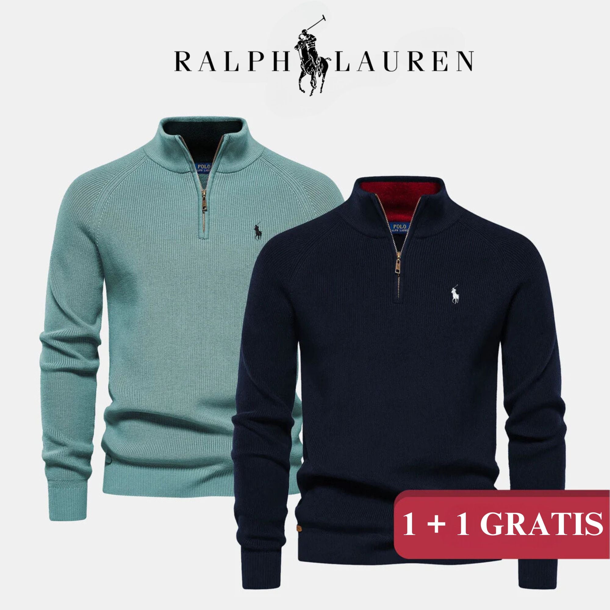 Maglione con Collo a Zip R&L | Acquista 1, Ottieni 1 Gratis (OFFERTA DI SVENDITA)