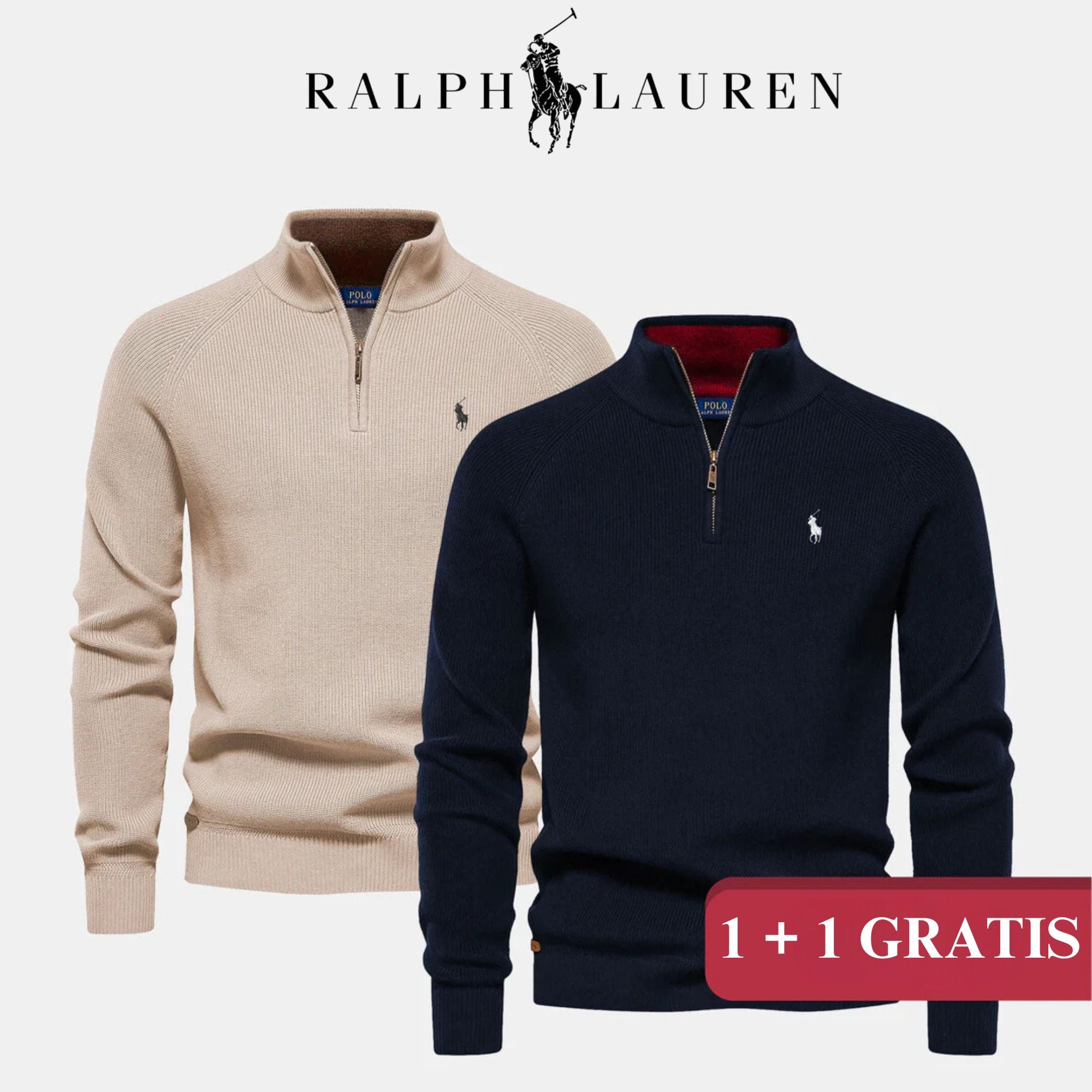 Maglione con Collo a Zip R&L | Acquista 1, Ottieni 1 Gratis (OFFERTA DI SVENDITA)