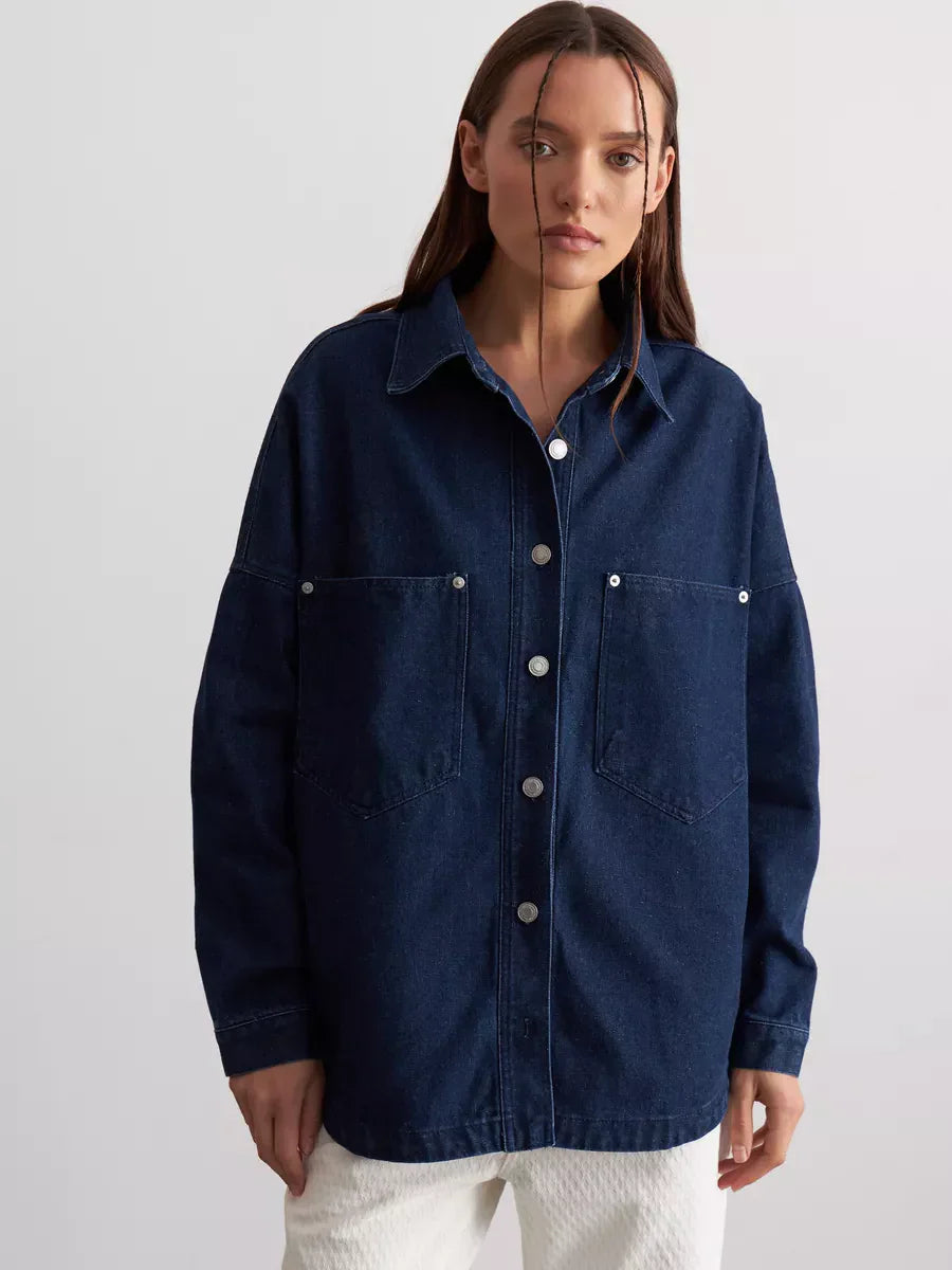 Overhemd jasje denim herfstjas